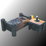 Bed and Nightstand Set, Fantasy LEDs