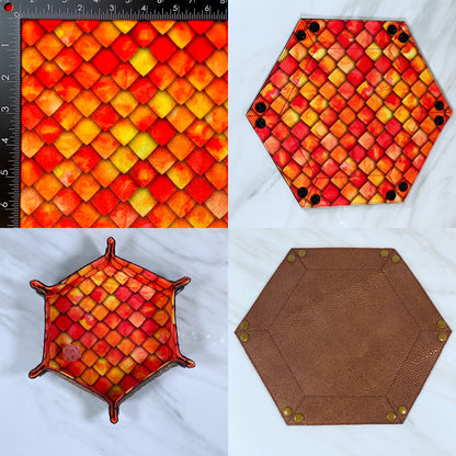 Dragon Scale Hex Snap Dice Tray