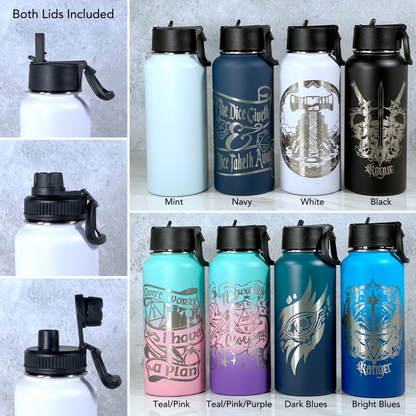 RPG Class Themed Custom Water Bottle