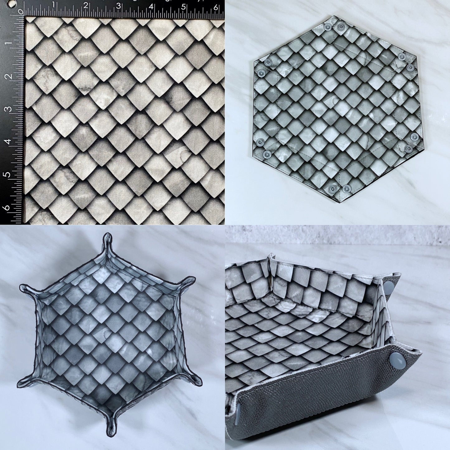 Dragon Scale Hex Snap Dice Tray