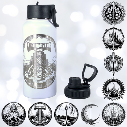 Fantasy Race Themed Custom Water Bottle