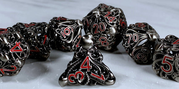 Mind Flayer Tentacle Metal Hollow Cage Dice