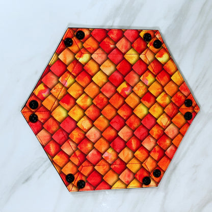 Dragon Scale Hex Snap Dice Tray