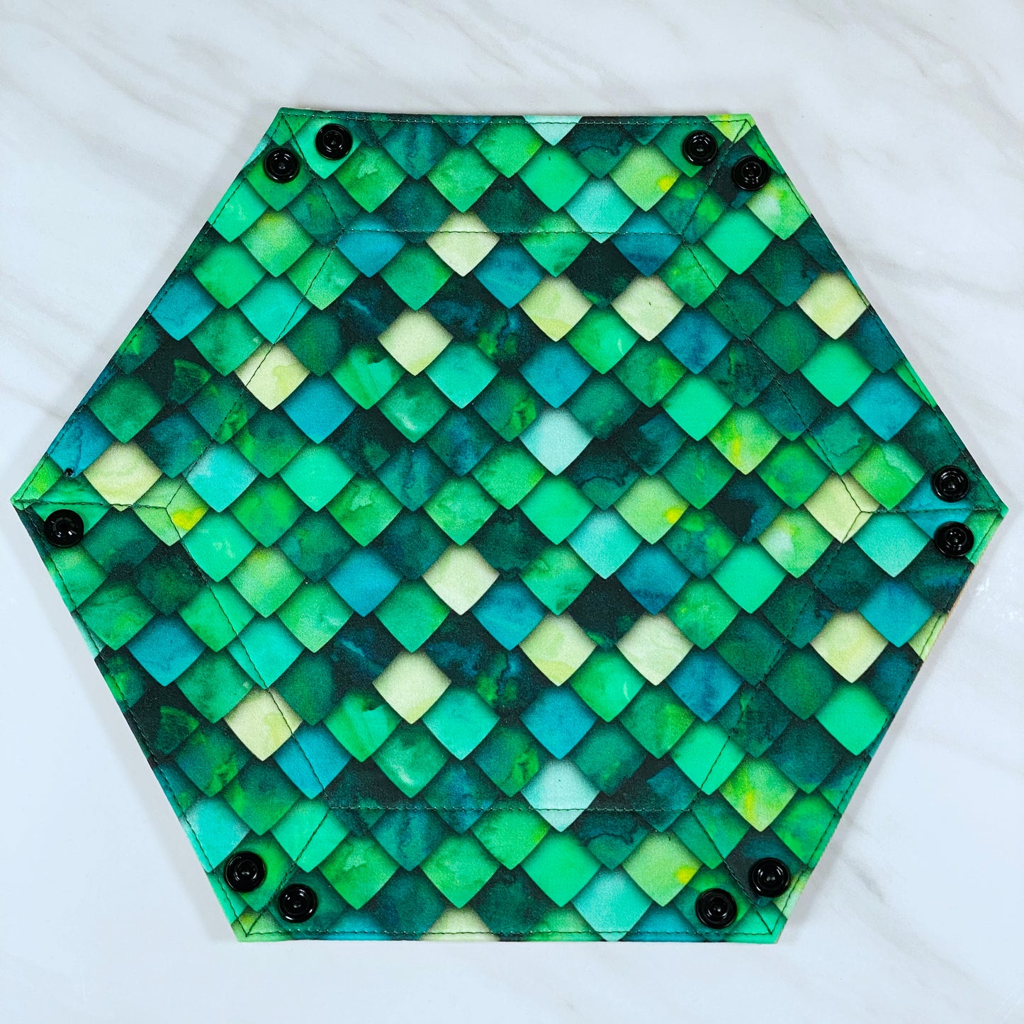 Dragon Scale Hex Snap Dice Tray