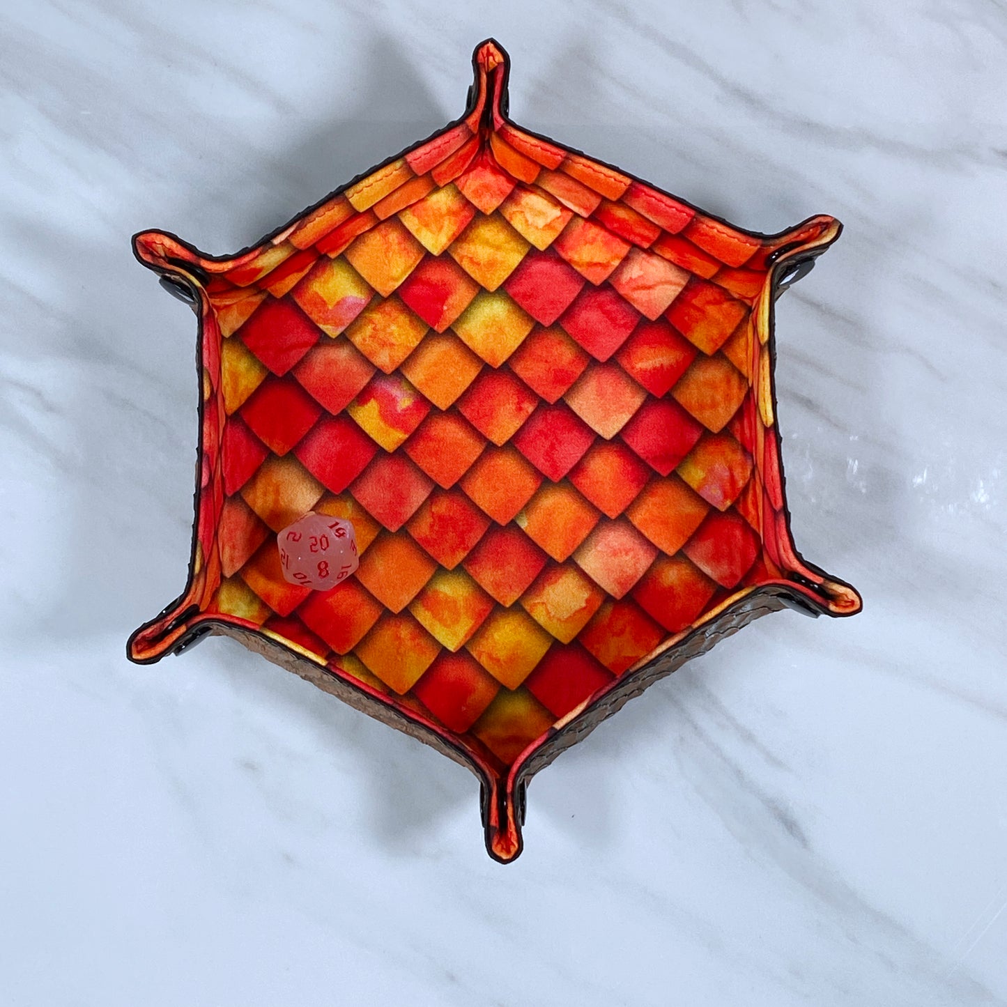Dragon Scale Hex Snap Dice Tray