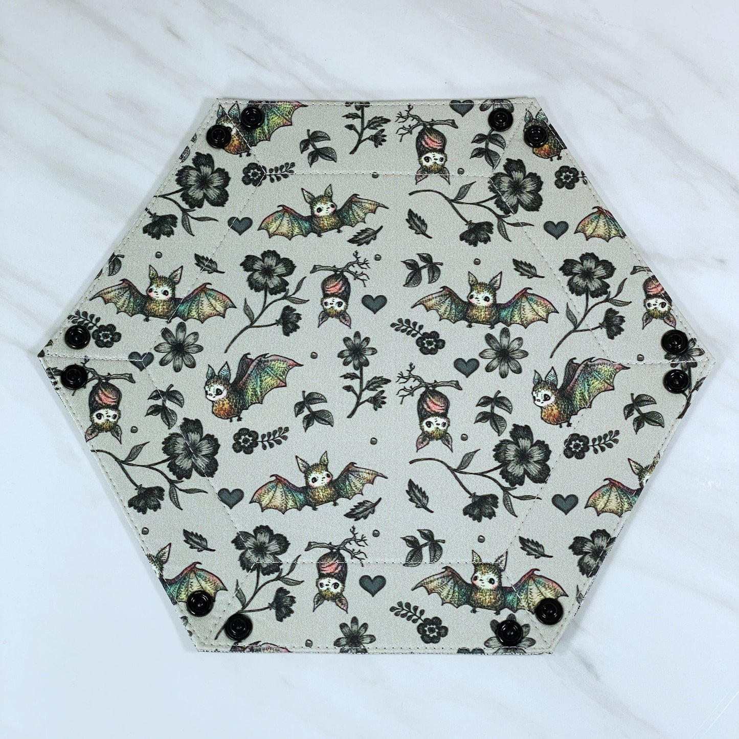 Cute Bats Hex Snap Dice Tray