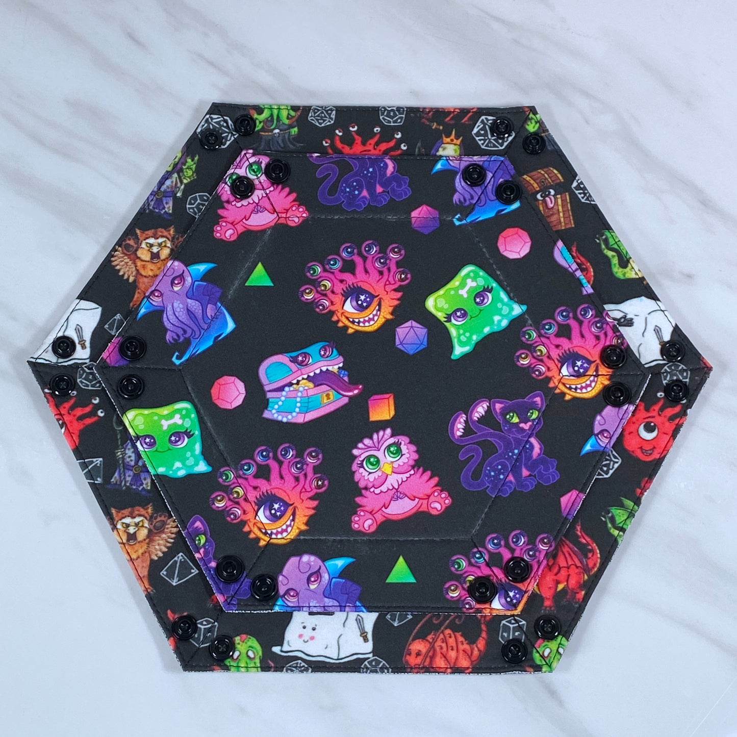 Cute Monsters Hex Snap Dice Tray