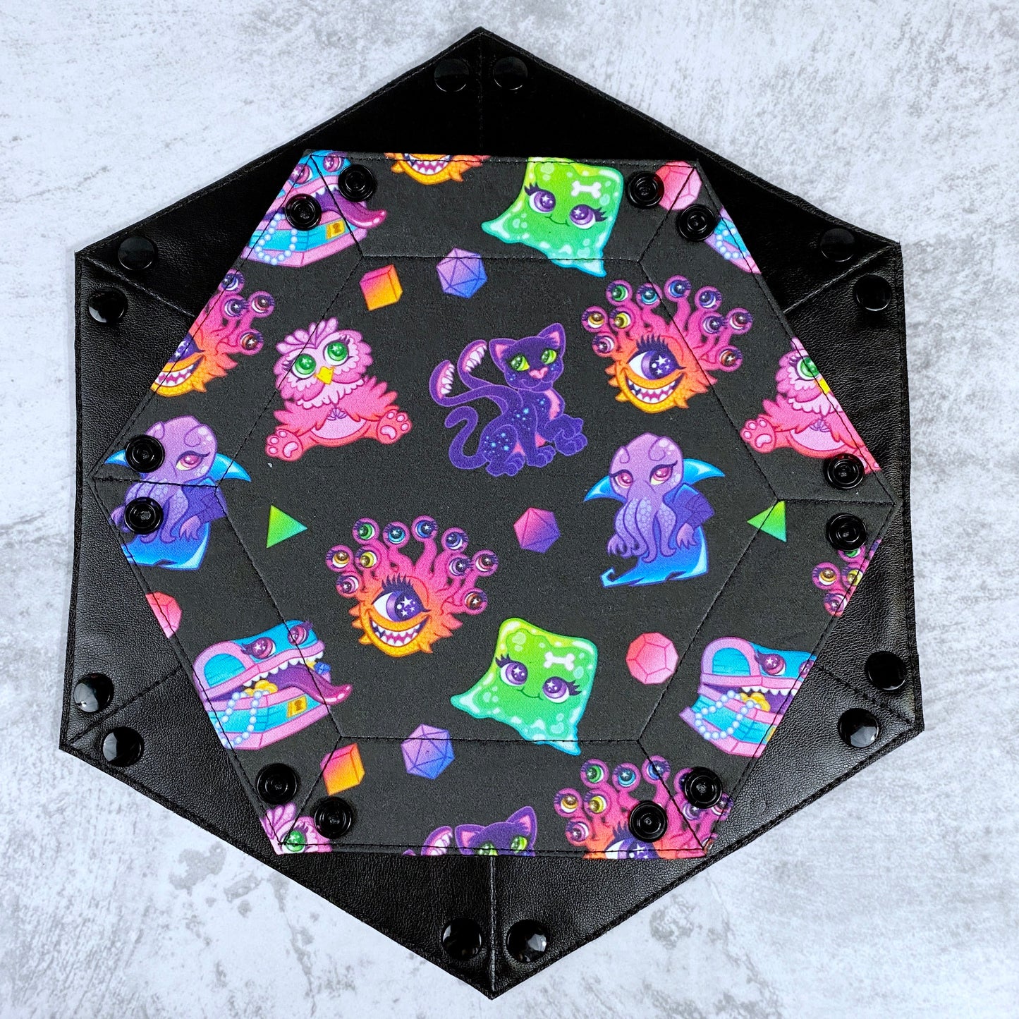 Cute Monsters Hex Snap Dice Tray