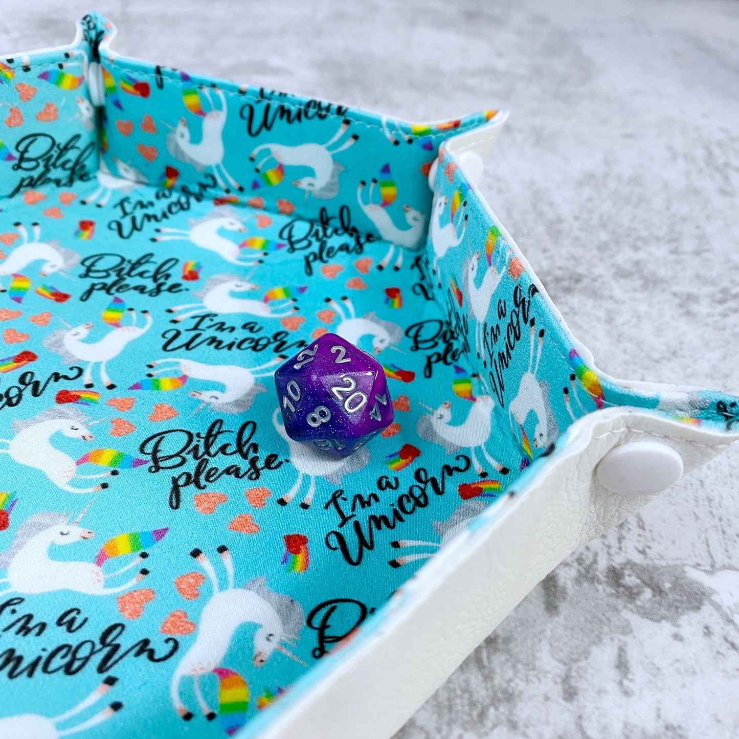 Unicorn Hex Snap Dice Tray