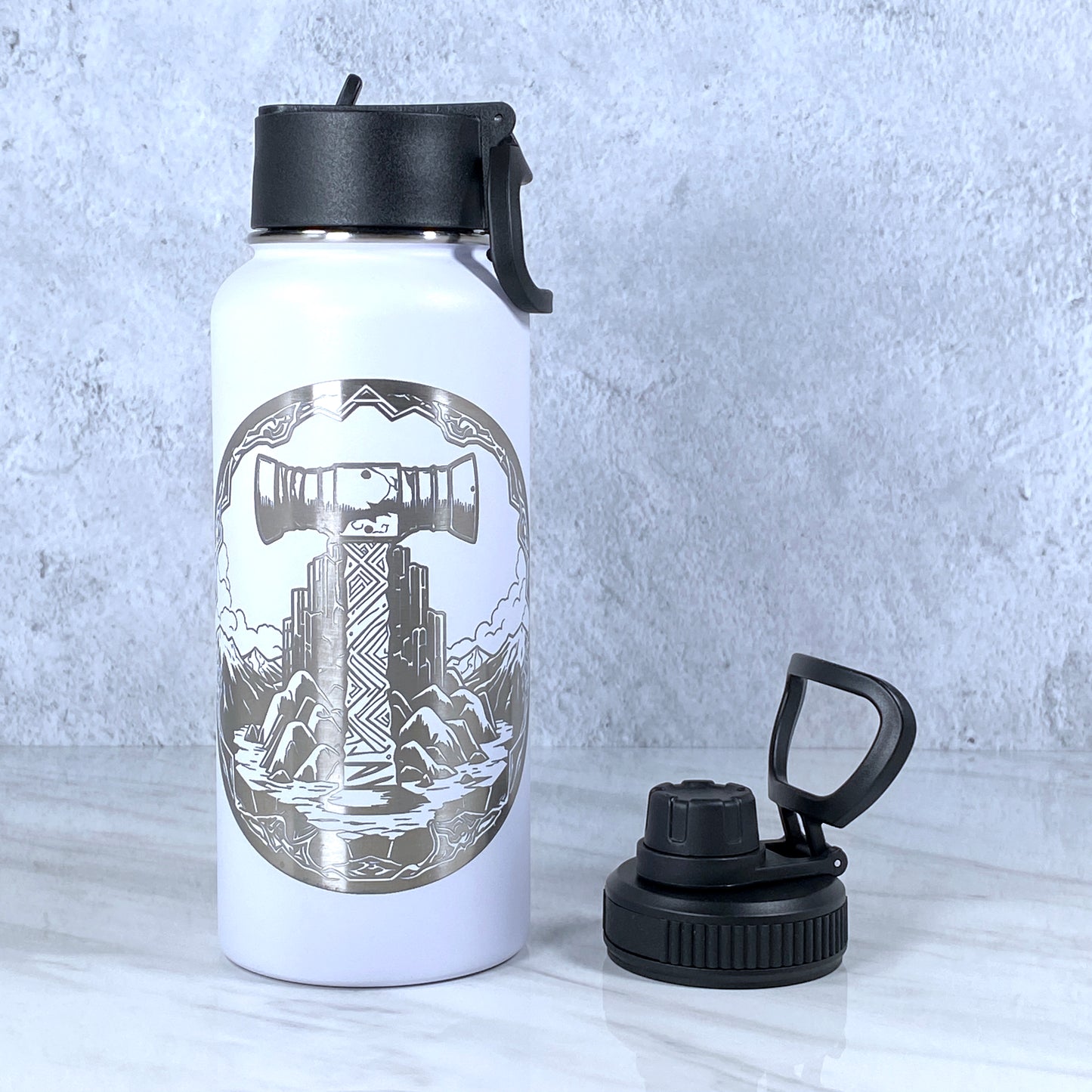 Fantasy Race Themed Custom Water Bottle