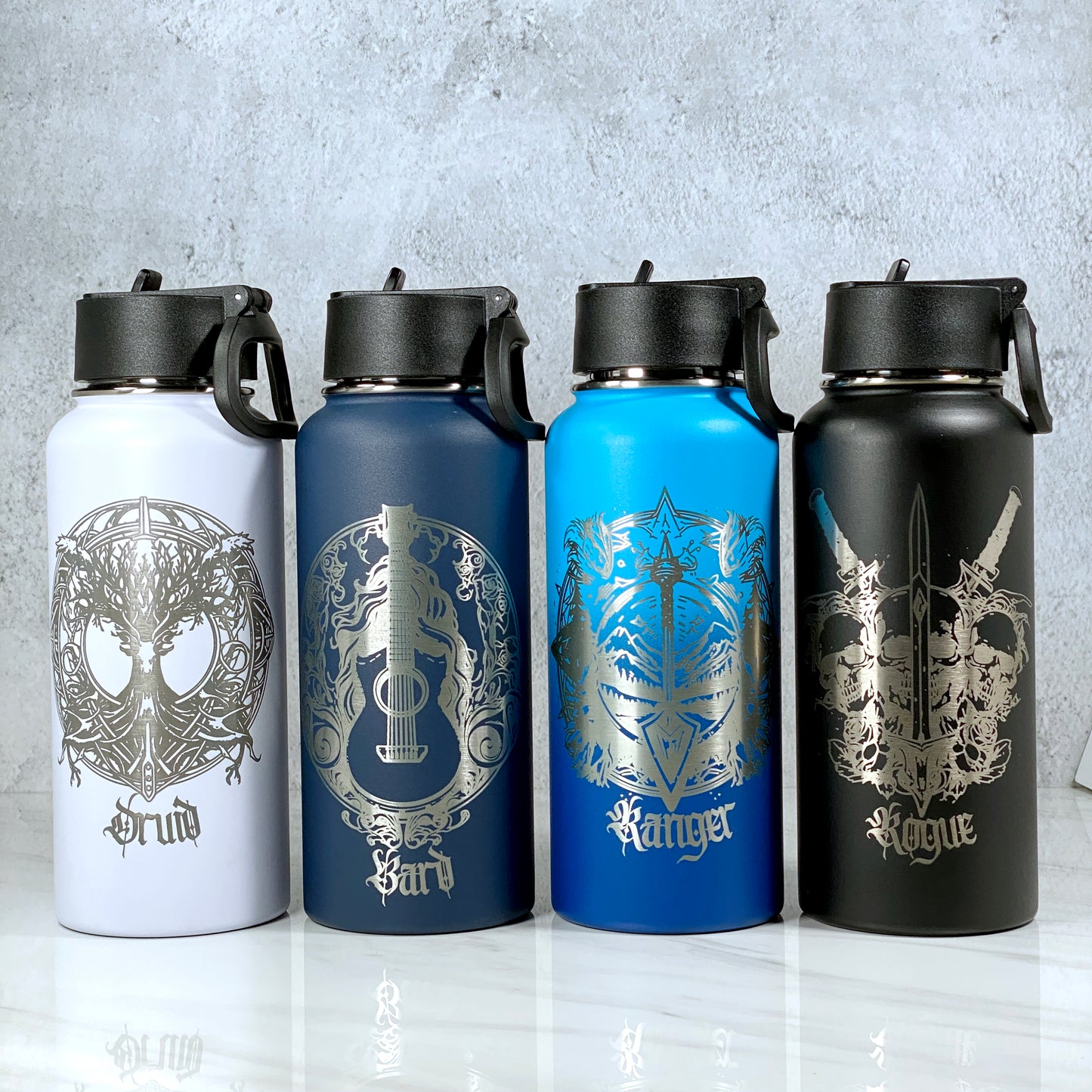 RPG Class Themed Custom Water Bottle