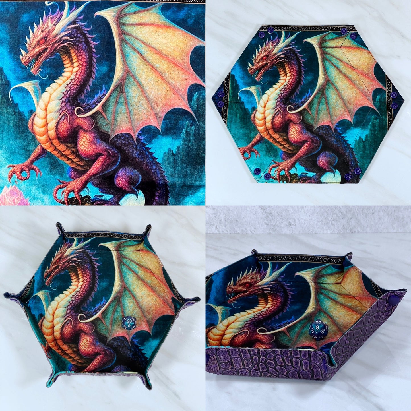 Fairy Dragon Hex Snap Dice Tray