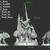 Arctic Owl Wanderer and Wolves, Mini Monster Mayhem