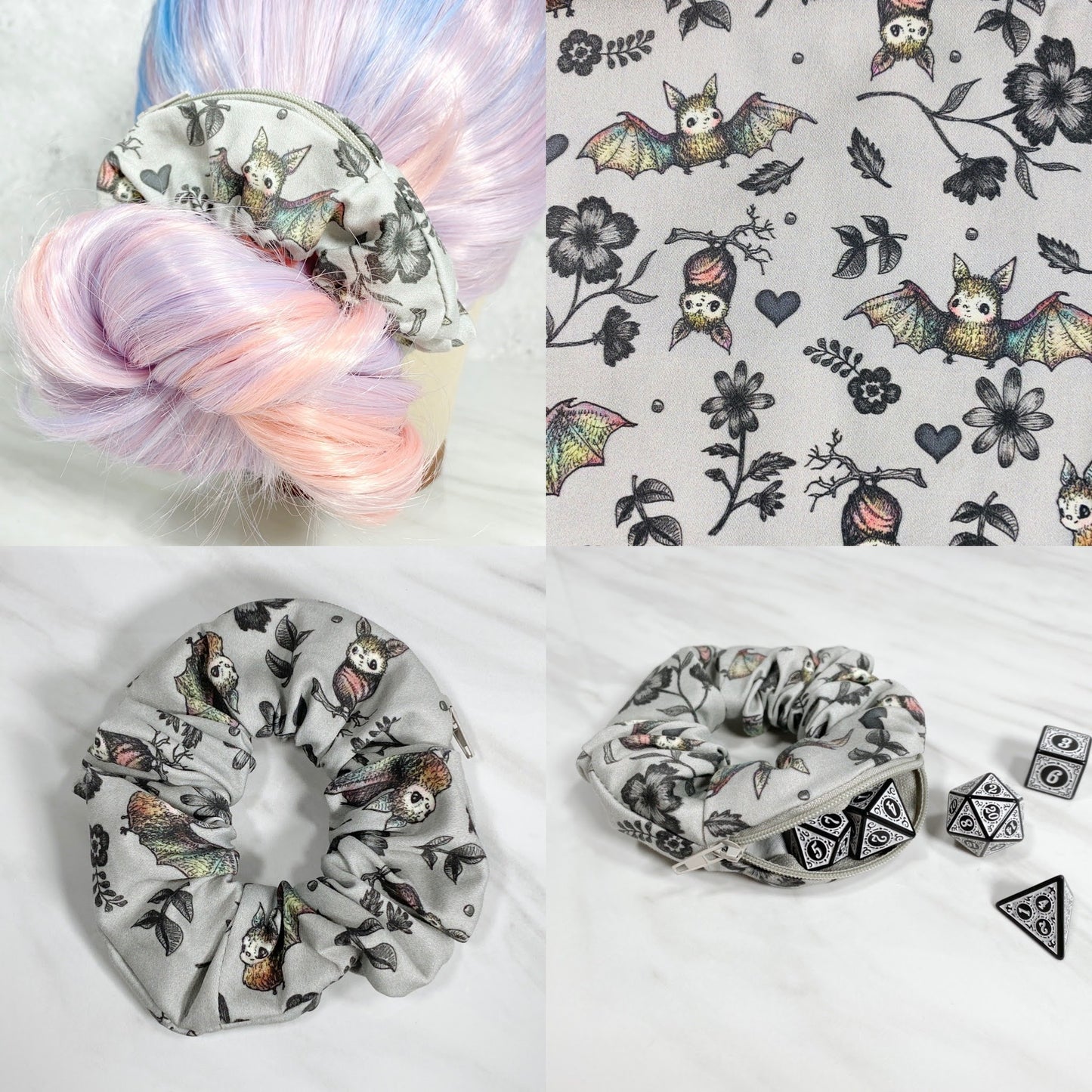 Bats Mimic Scrunchie