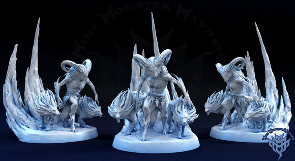 Arctic Owl Wanderer and Wolves, Mini Monster Mayhem