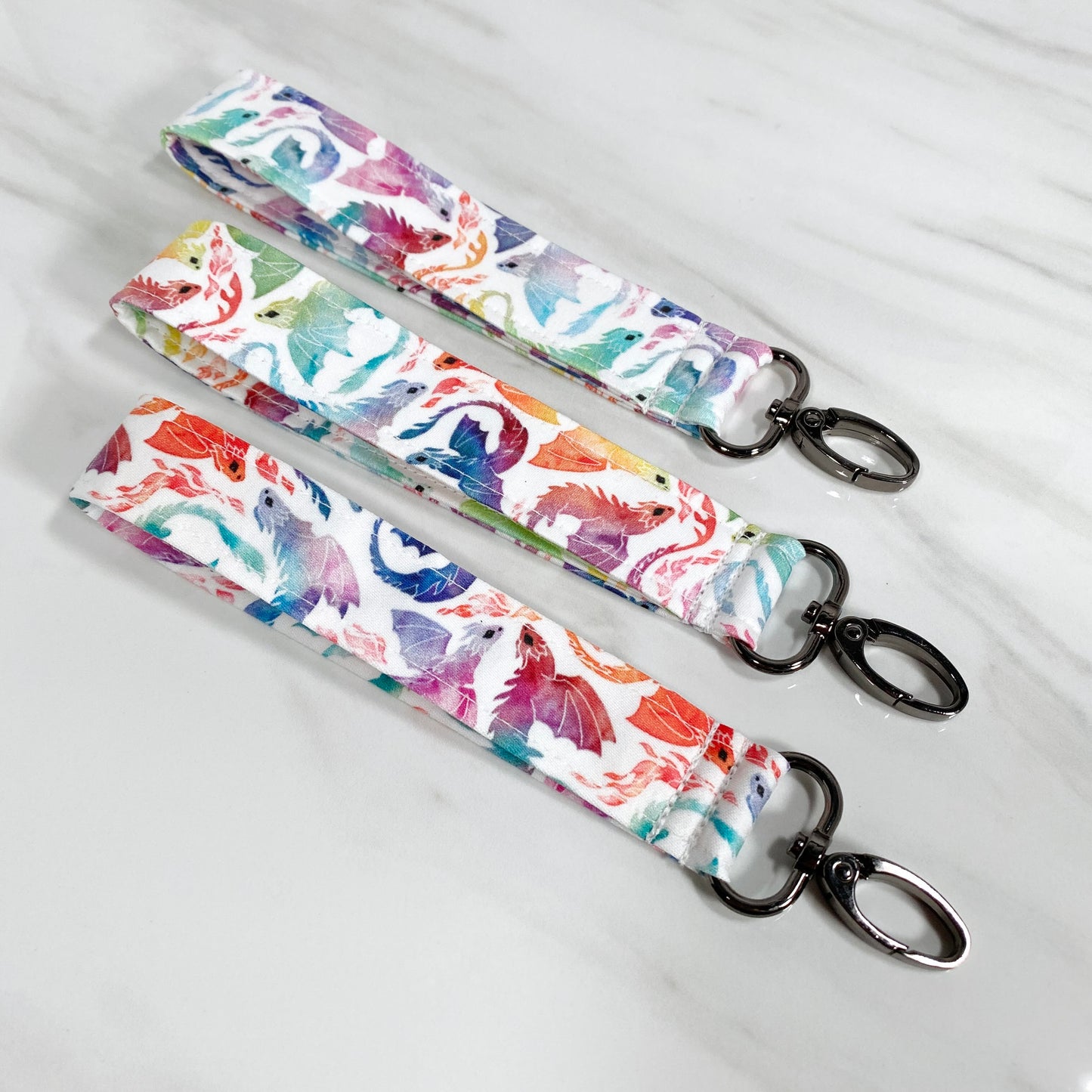 Rainbow Dragon Wristlet Lanyard
