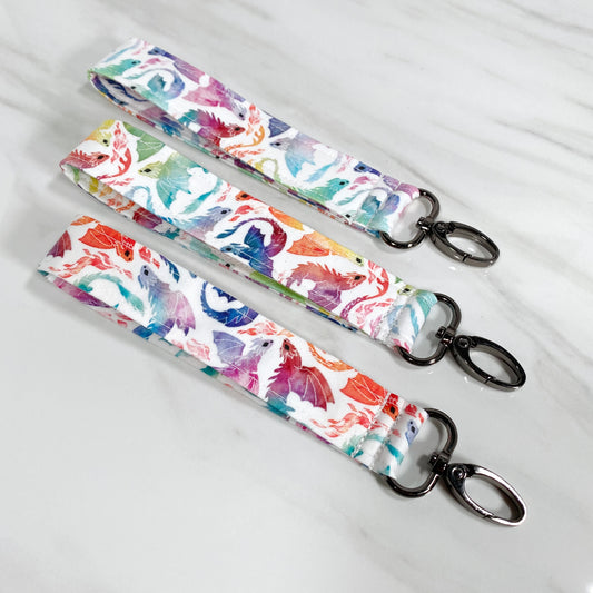 Rainbow Dragon Wristlet Lanyard