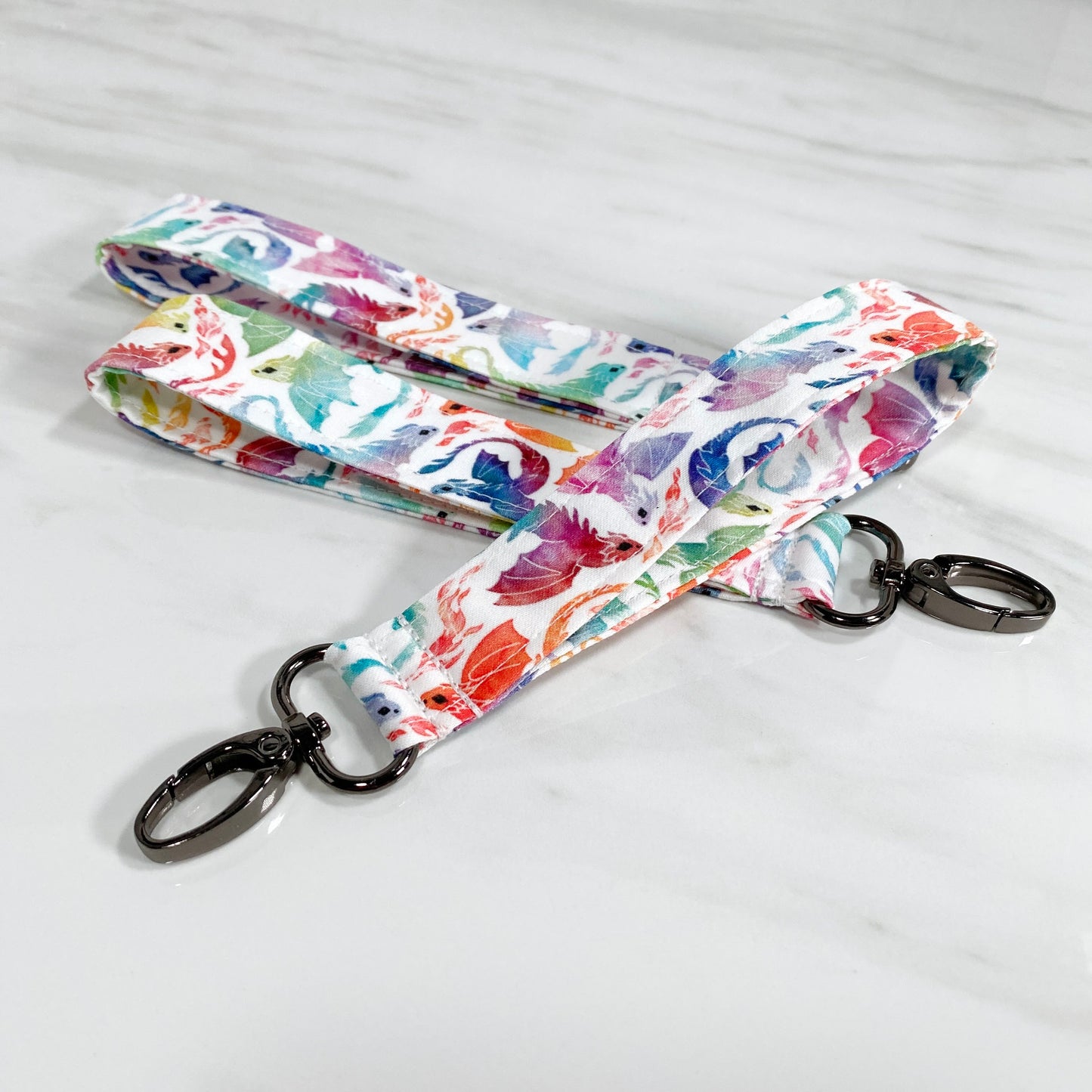 Rainbow Dragon Wristlet Lanyard