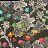 Dice Floral Zipper Bag