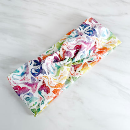 Rainbow Dragons Knot Headband