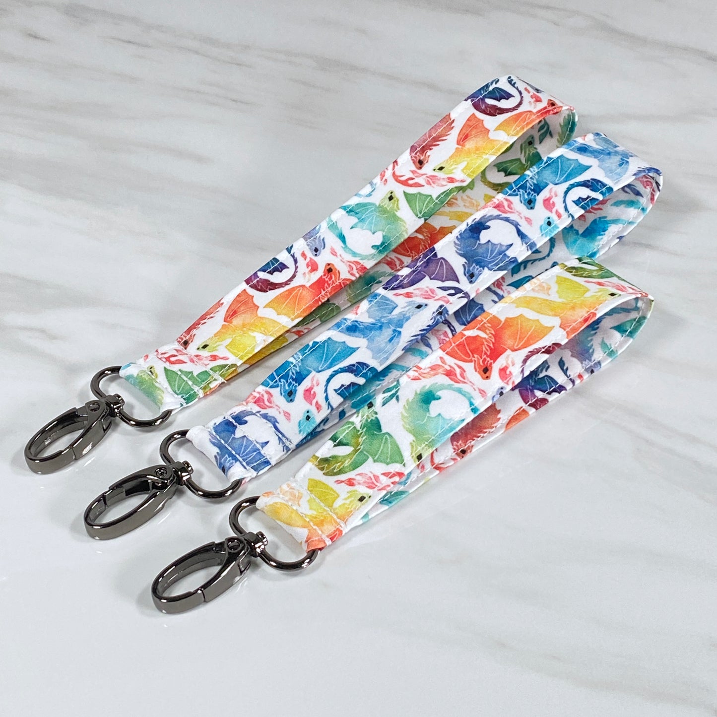 Rainbow Dragon Wristlet Lanyard