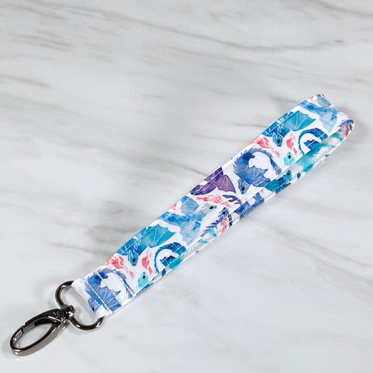 Purple & Blue Dragon Wristlet Lanyard