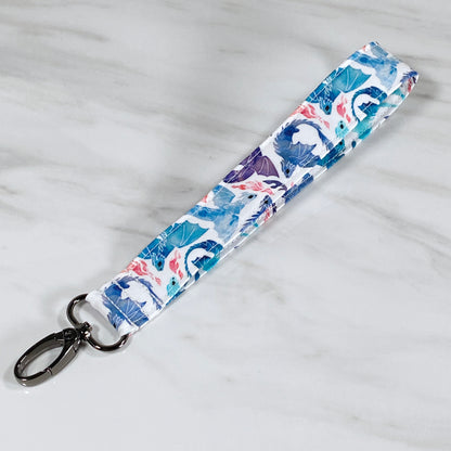 Purple & Blue Dragon Wristlet Lanyard