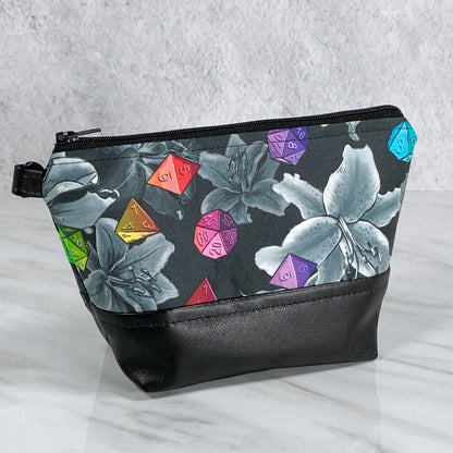 Dice Floral Zipper Bag