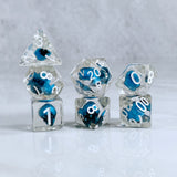 Blue Eldritch Skull RPG Dice