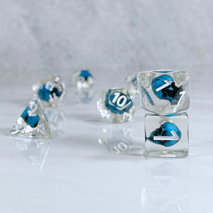 Blue Eldritch Skull RPG Dice