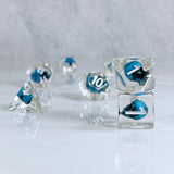 Blue Eldritch Skull RPG Dice