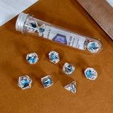 Blue Eldritch Skull RPG Dice