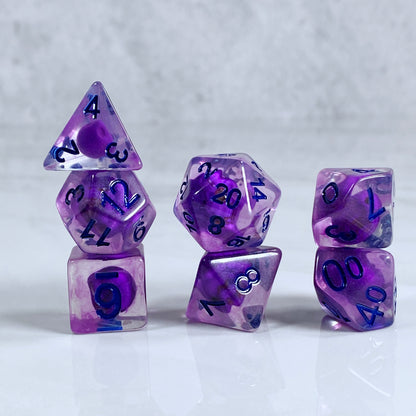 Purple Eldritch Skull RPG Dice