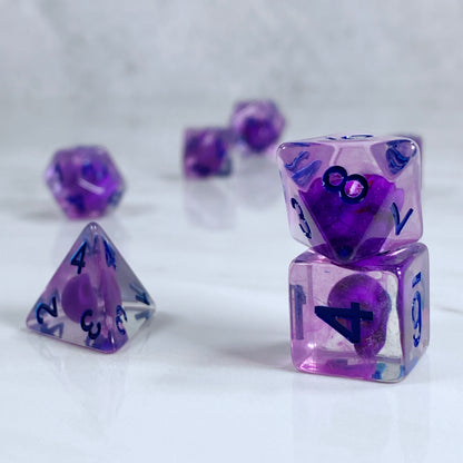 Purple Eldritch Skull RPG Dice
