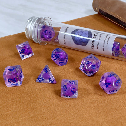 Purple Eldritch Skull RPG Dice