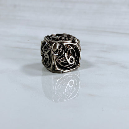 Memento Mori Hollow Metal Dice