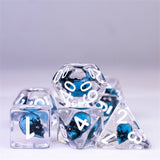 Blue Eldritch Skull RPG Dice