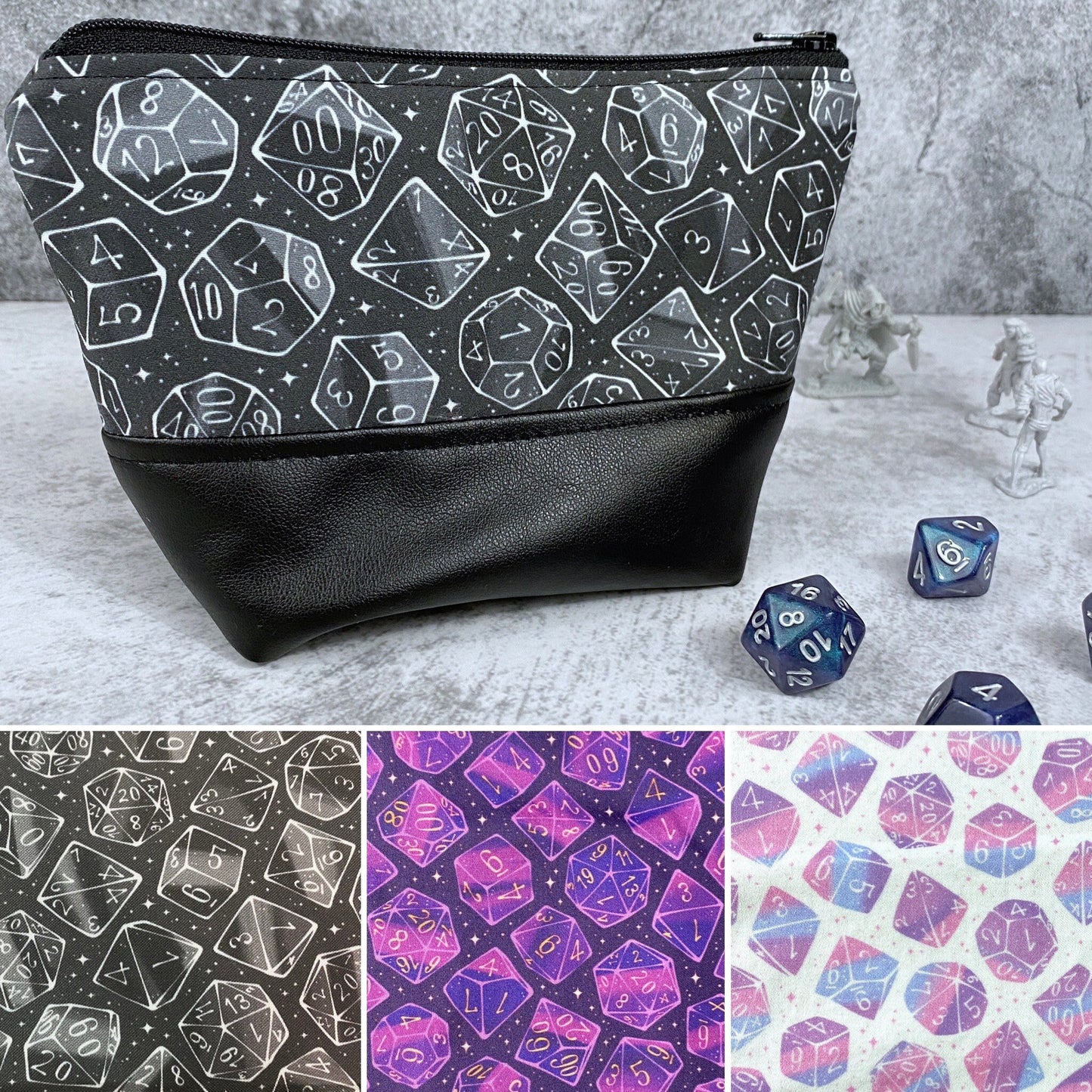 Galaxy Dice Zipper Bag