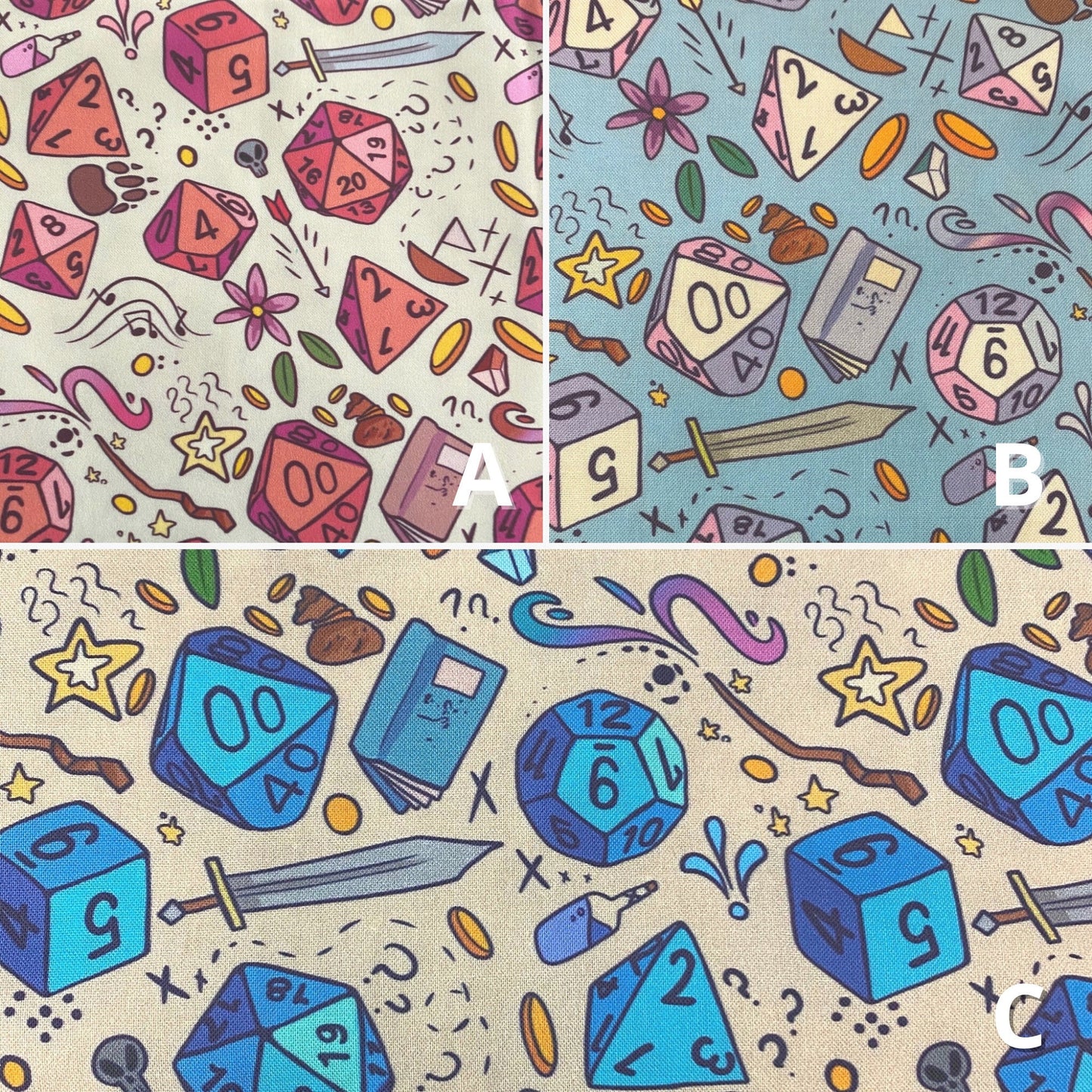 RPG Dice Zipper Bag