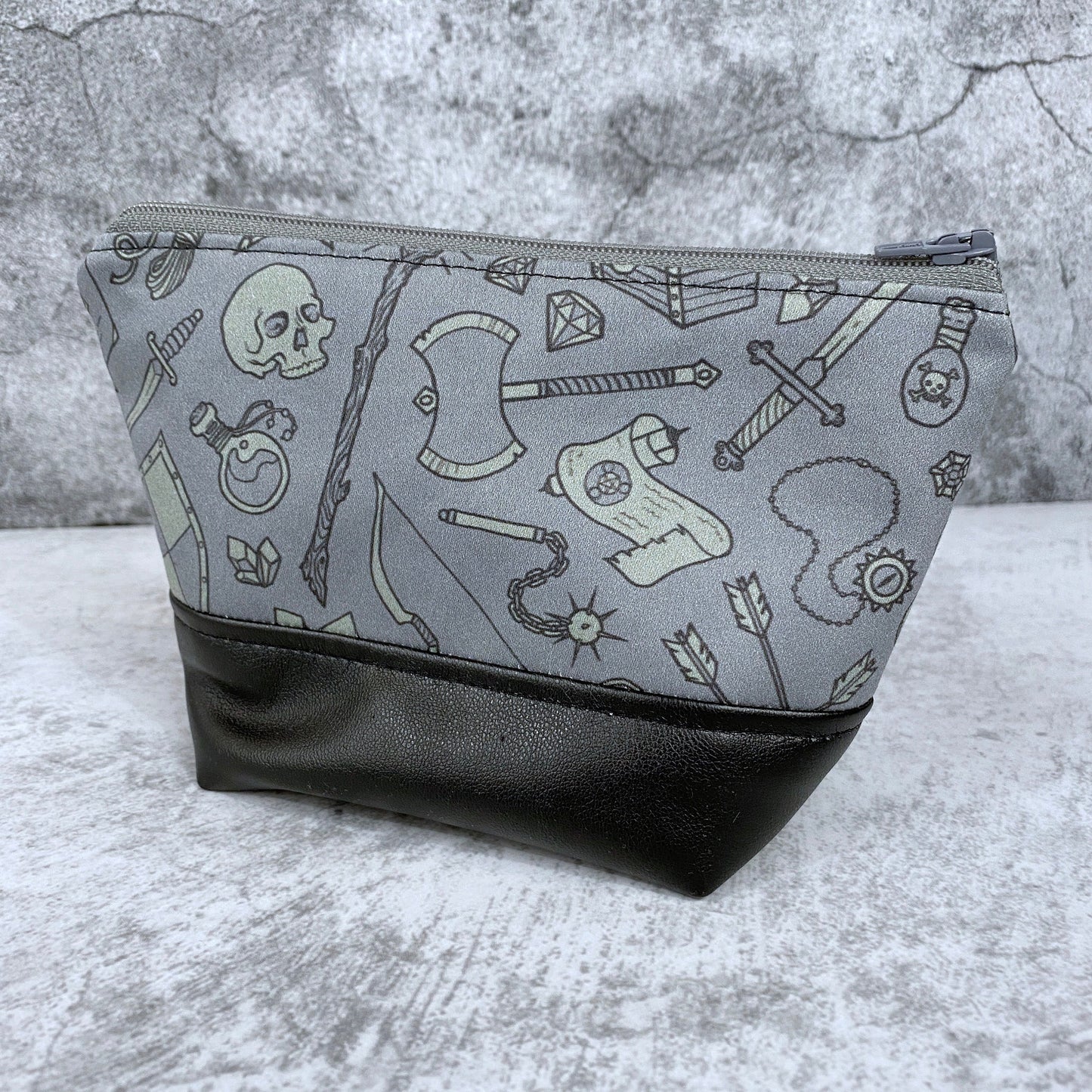 Choose Your Weapon Grey Zipper Bag