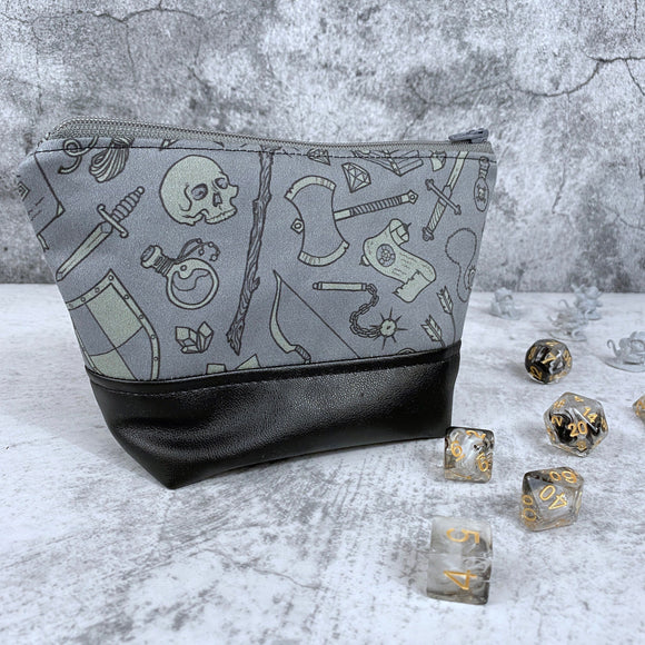 Sage's Gala Purse - Black Metallic Scale Gate-top Dice Bag