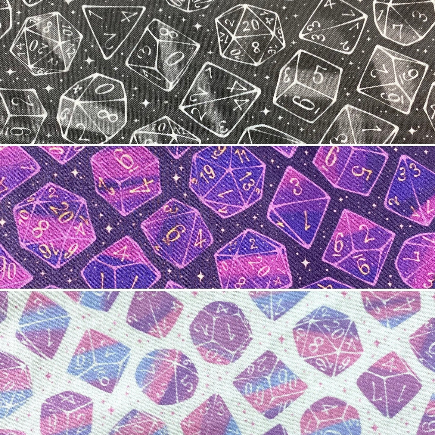 Galaxy Dice Zipper Bag