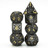 Snowflake Dice, Black & Gold