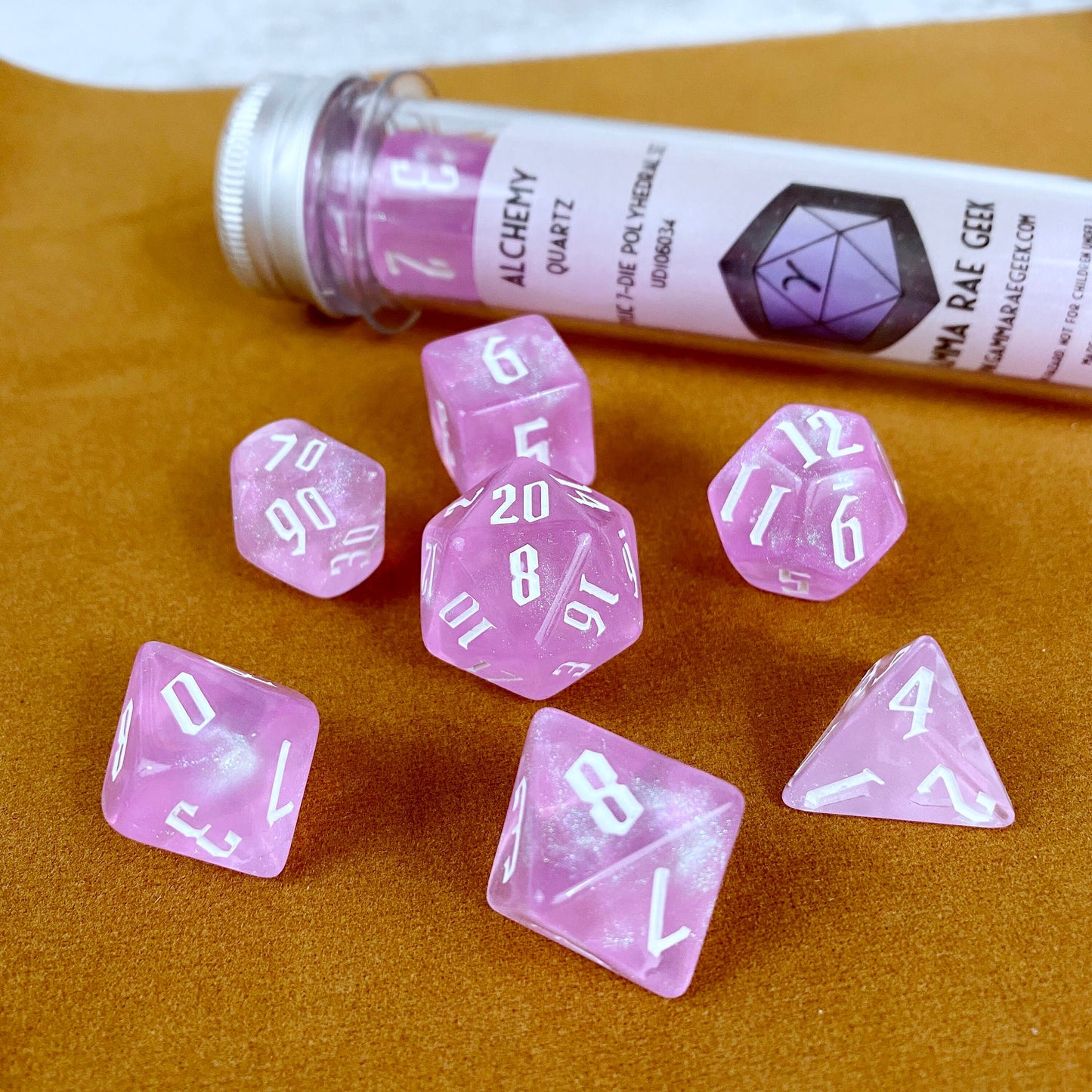 Alchemy Pink Quartz Dice