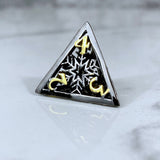 Snowflake Dice, Black & Gold