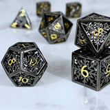 Snowflake Dice, Black & Gold