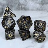 Snowflake Dice, Black & Gold