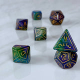 Back in Time Purple and Green Dice