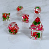 Red & Green Flora Dice
