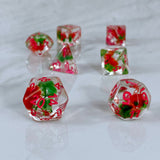 Red & Green Flora Dice